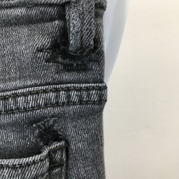 FREE PEOPLE Denim Dark Gray 5 Pocket Logo Hardware Jeans - Picture 13 of 13